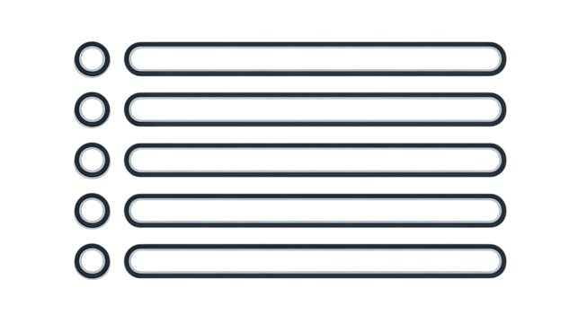 Horizontal list of text boxes