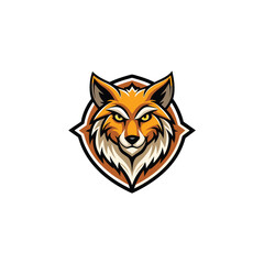Fototapeta premium Fierce Fox Head Mascot Logo Design
