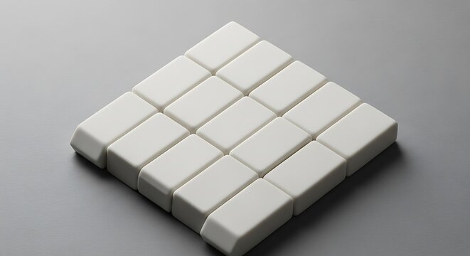 Arrangement of geometric shapes creating a modern pattern design