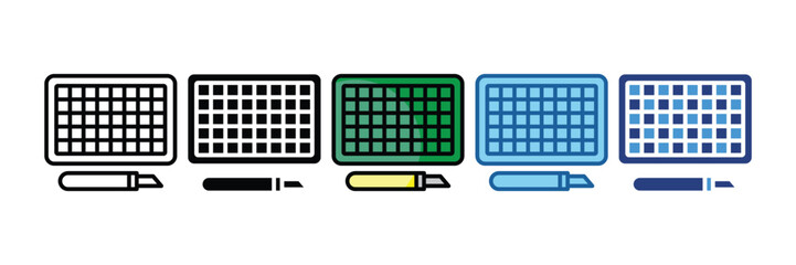 Cutting Mat  Icon Element For Design