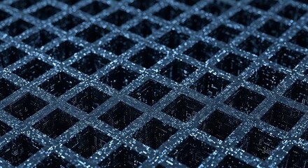 Closeup of a Grid Patterned Surface.