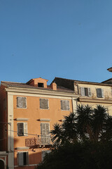 Fototapeta premium Historic Buildings Against Clear Blue Sky