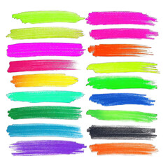 Vibrant color swatches in horizontal rows