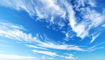 Cirrus Clouds in a Blue Sky