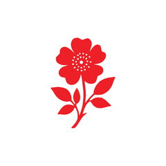 Rose Silhouette Vector Simple Romantic Flower Shape