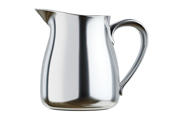 Shiny metallic pitcher, studio shot
