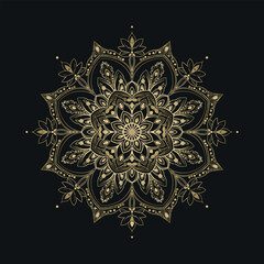 Intricate geometric mandala design with vibrant colors