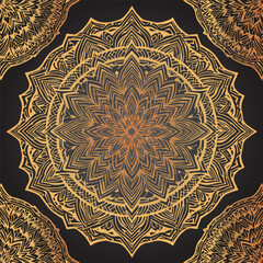 Intricate geometric mandala design with vibrant colors