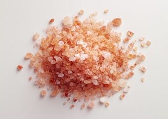 A pile of pink Himalayan salt crystals