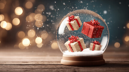 christmas decoration on the snow