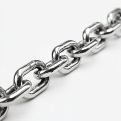 Obraz premium Close-up of a metallic chain, links interlocking
