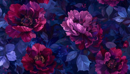 Dark floral pattern