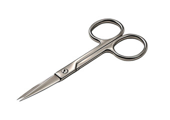 Close-up of a pair of metal nail scissors
