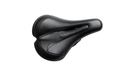 Black bicycle saddle, studio shot