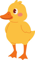 Cute Yellow Duckling Illustration