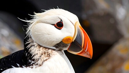 Close-up portrait of a puffin