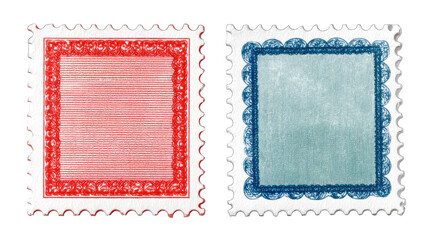 Two blank official stamps