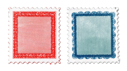 Two blank official stamps