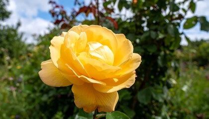 Close-up of a vibrant yellow rose (2)