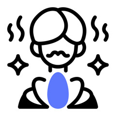This Relaxation icon is suitable for Father's Day, Family bonding, etc