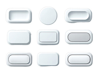 A grid of white buttons