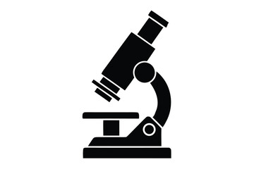 microscope silhouette vector icon