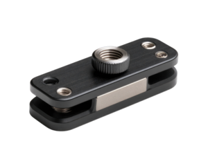 Black metal mounting plate