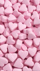 Obraz premium Pink heart candies