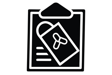 prescription silhouette vector icon