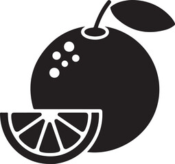 Flat Orange Silhouette Icon Vector 