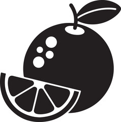 Flat Orange Silhouette Icon Vector 