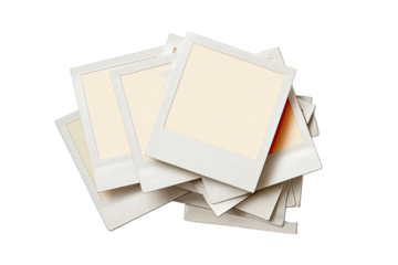 Stack of blank instant photos (7)