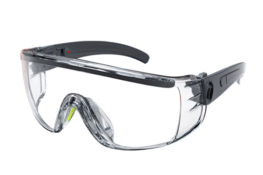 Safety glasses, clear lenses, industrial