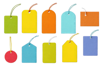 Colorful price tags