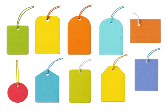 Colorful price tags