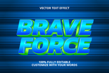 brave force editable text effect for hero