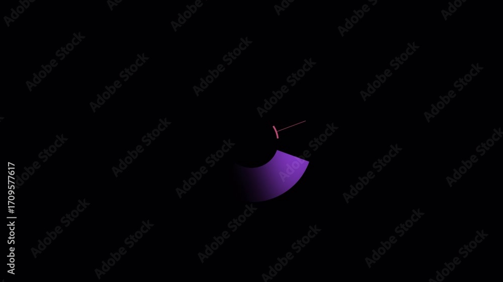 Poster glowing purple arc loading spinner animation loop.