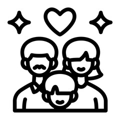 This Bonding icon is suitable for Father's Day, Family bonding, etc