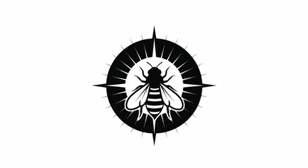 Bee Compass Logo Design for Branding and Business. © Ridwan