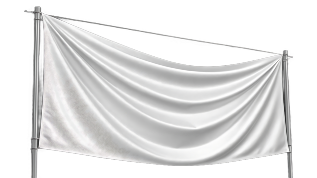 white flag on white background