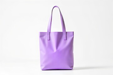 Lilac Purple Tote Bag Mockup on White Background