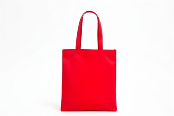 Red Tote Bag Mockup