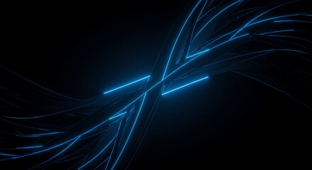 Blue light trails abstract digital design