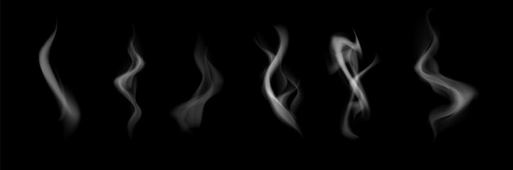 Chimney smoke, fog wave or cloud pattern with overlay effect. Cloud art or smoky air illustration