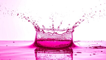 Pink liquid splash