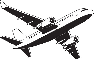 Minimalist Plane Silhouette  vector  