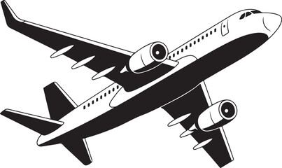 Minimalist Plane Silhouette  vector  