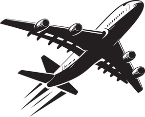 Minimalist Plane Silhouette  vector  
