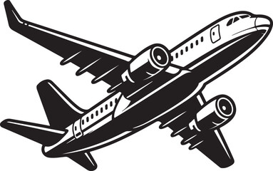 Minimalist Plane Silhouette  vector  