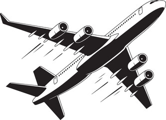 Minimalist Plane Silhouette  vector  